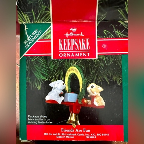 1991 hallmark ornament keepsake collection FRIENDS ARE FUN - Picture 1 of 3